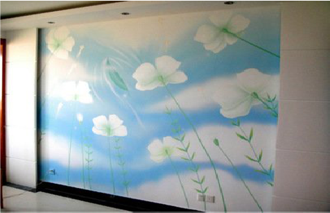 元阳画墙绘怎么画好白云的蓬松感？