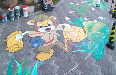 元阳夏季画地面彩绘会遇到的问题