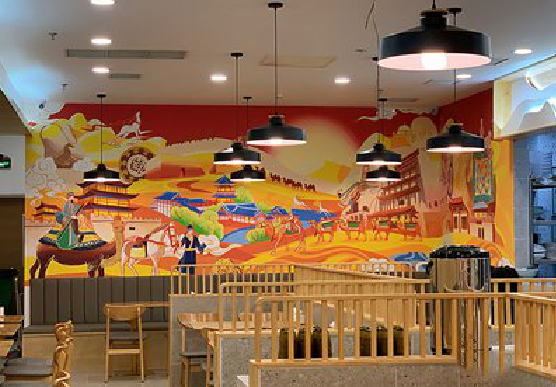 元阳商业空间彩绘介绍。