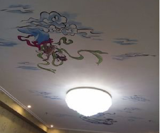 元阳如何快速绘制天花板上的手绘墙？