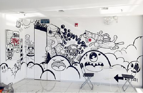 元阳手绘墙并非传统涂鸦。